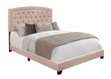 Linda Beige Queen Upholstered Bed by Homelegance at Eve Furniture