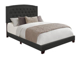 Linda Dark Gray Queen Upholstered Bed by Homelegance at Eve Furniture