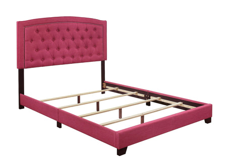 Linda Pink Queen Upholstered Bed by Homelegance at Eve Furniture