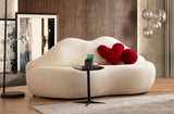 Lips Ivory Boucle Settee Loveseat