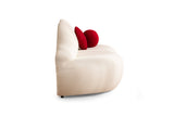 Lips Ivory Boucle Settee Loveseat