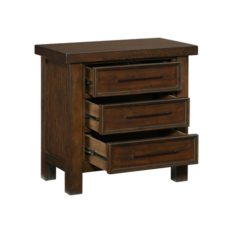 Logandale Brown Nightstand by Homelegance at Eve Furniture