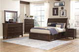 Logandale Brown Sleigh Storage Platform Bedroom Set by Homelegance at Eve Furniture