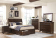 Logandale Brown Sleigh Storage Platform Bedroom Set by Homelegance at Eve Furniture