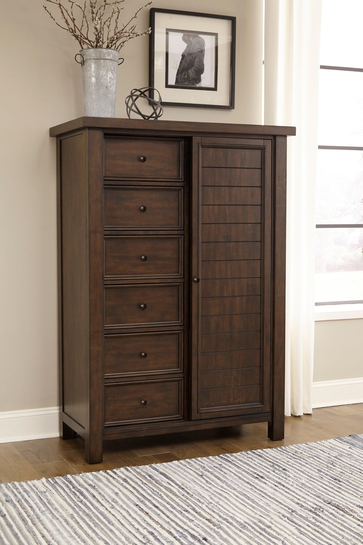 Logandale Brown Wardrobe by Homelegance at Eve Furniture