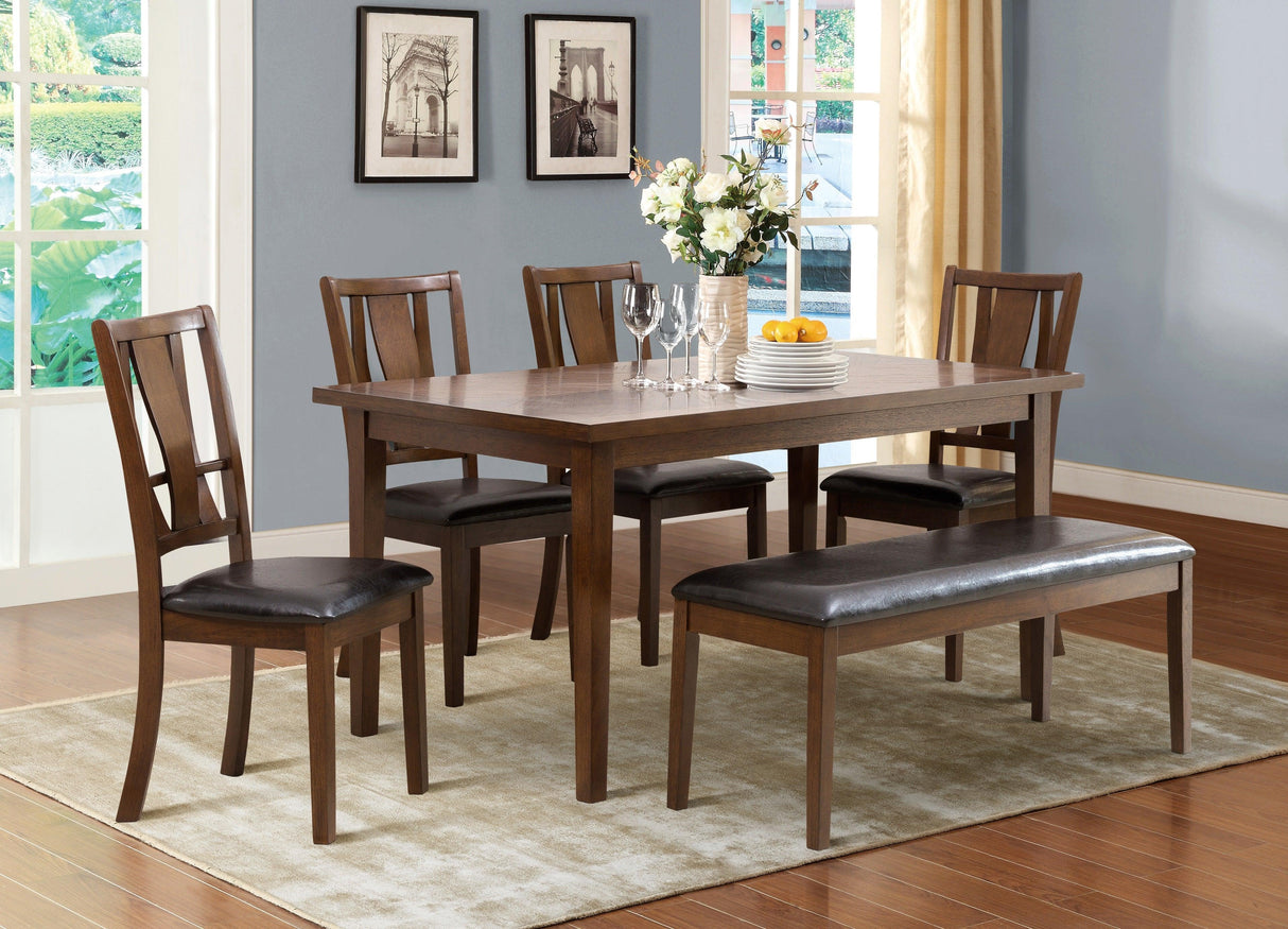 London Brown Mindy 6-Piece Dining Set by Homelegance at Eve Furniture