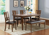London Brown Mindy 6-Piece Dining Set by Homelegance at Eve Furniture