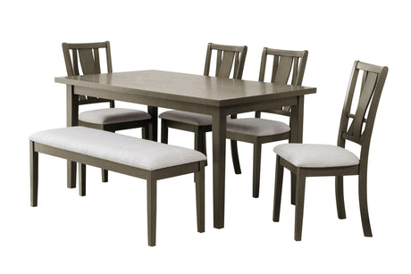 London Gray Mindy 6-Piece Dining Set by Homelegance at Eve Furniture