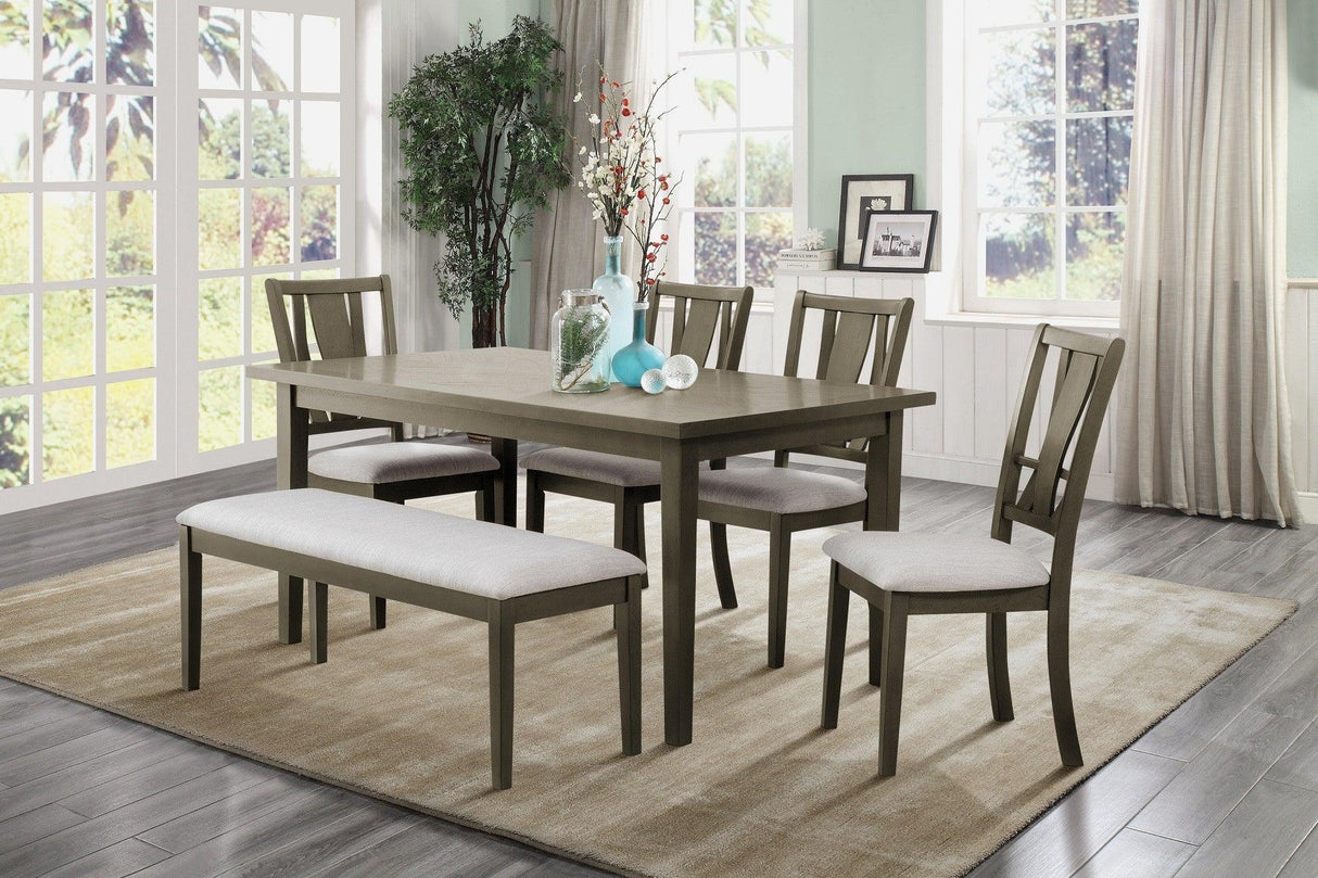 London Gray Mindy 6-Piece Dining Set by Homelegance at Eve Furniture