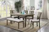 London Gray Mindy 6-Piece Dining Set by Homelegance at Eve Furniture