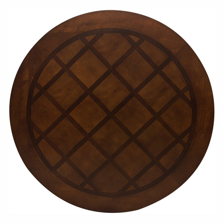 Lordsburg Brown Chery Round Dining Table by Homelegance at Eve Furniture