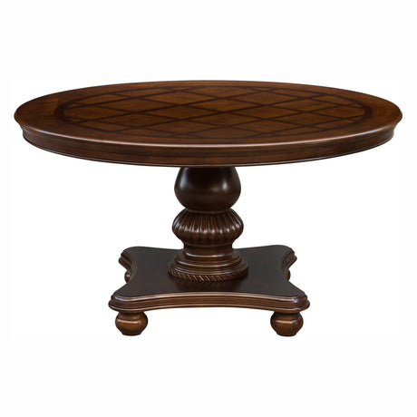 Lordsburg Brown Chery Round Dining Table by Homelegance at Eve Furniture