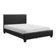 Lorenzi Black Queen Upholstered Platform Bed by Homelegance at Eve Furniture