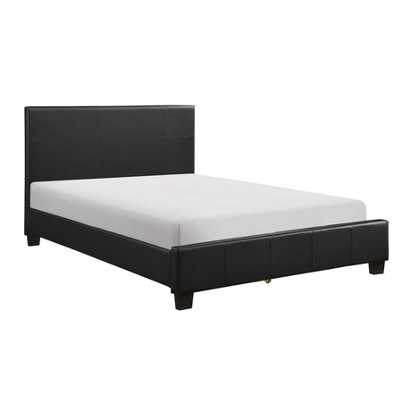 Lorenzi Black Upholstered Platform Bedroom Set by Homelegance at Eve Furniture