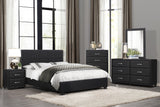 Lorenzi Black Upholstered Platform Bedroom Set by Homelegance at Eve Furniture