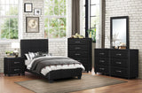 Lorenzi Black Upholstered Platform Youth Bedroom Set by Homelegance at Eve Furniture