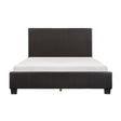 Lorenzi Dark Brown King Upholstered Platform Bed by Homelegance at Eve Furniture