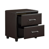 Lorenzi Dark Brown Upholstered Platform Youth Bedroom Set by Homelegance at Eve Furniture