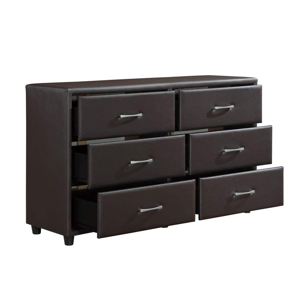 Lorenzi Dark Brown Upholstered Platform Youth Bedroom Set by Homelegance at Eve Furniture
