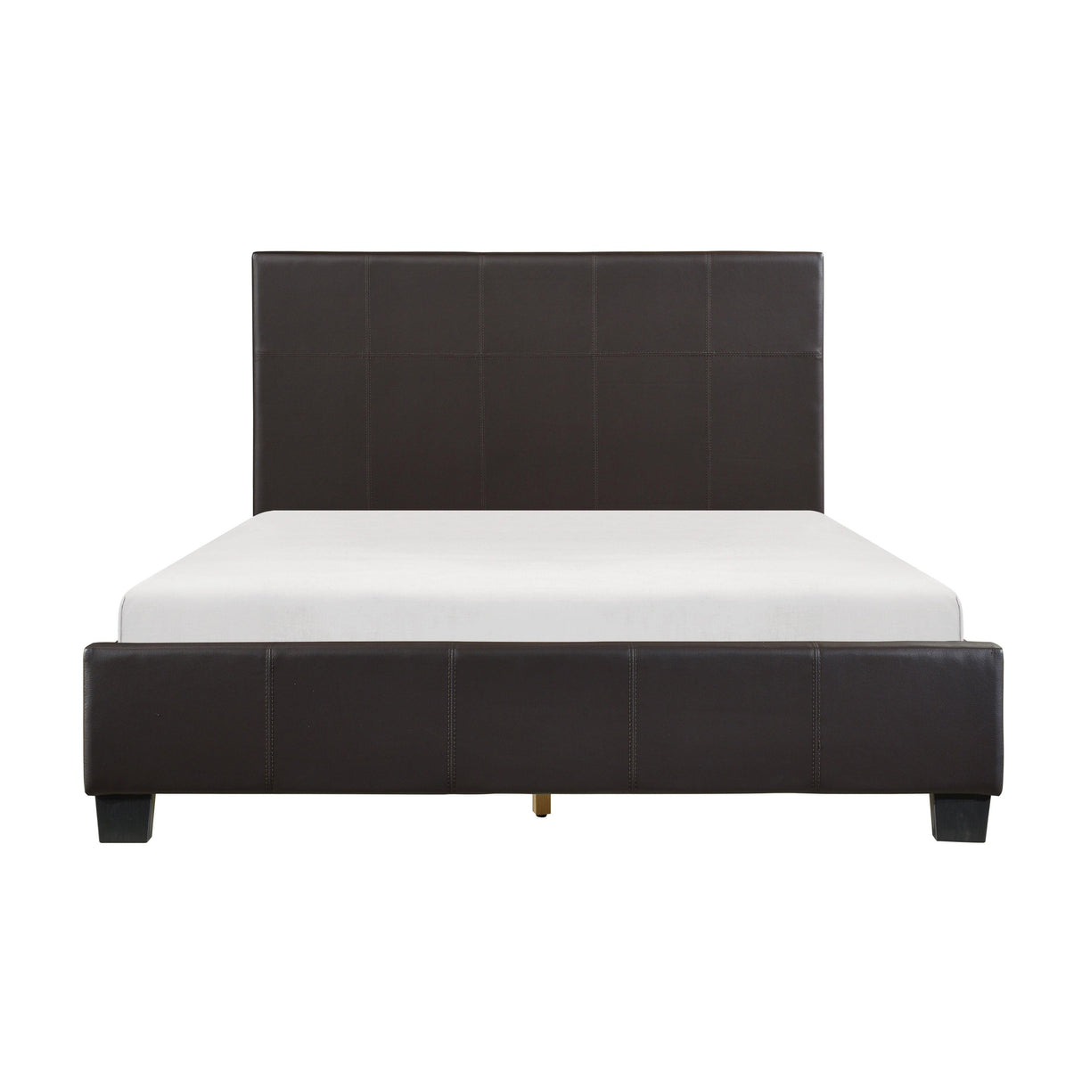 Lorenzi Dark Brown Upholstered Platform Youth Bedroom Set by Homelegance at Eve Furniture