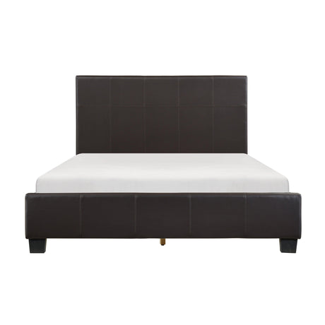 Lorenzi Dark Brown Upholstered Platform Youth Bedroom Set by Homelegance at Eve Furniture
