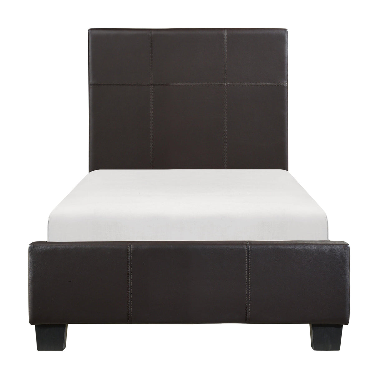 Lorenzi Dark Brown Upholstered Platform Youth Bedroom Set by Homelegance at Eve Furniture