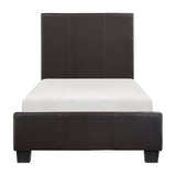Lorenzi Dark Brown Upholstered Platform Youth Bedroom Set by Homelegance at Eve Furniture