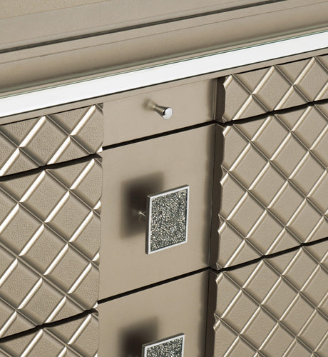 Loudon Champagne Metallic Dresser by Homelegance at Eve Furniture