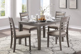 Lovell Gray 5-Piece Dining Set by Homelegance at Eve Furniture