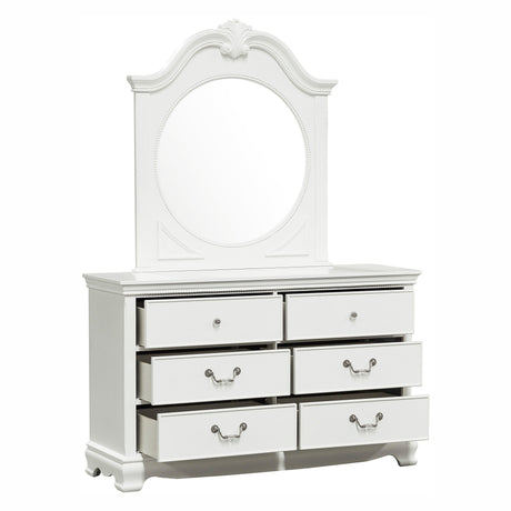 Lucida White Dresser by Homelegance at Eve Furniture