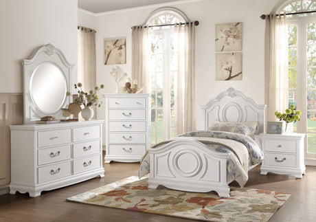 Lucida White Full Panel Bed by Homelegance at Eve Furniture