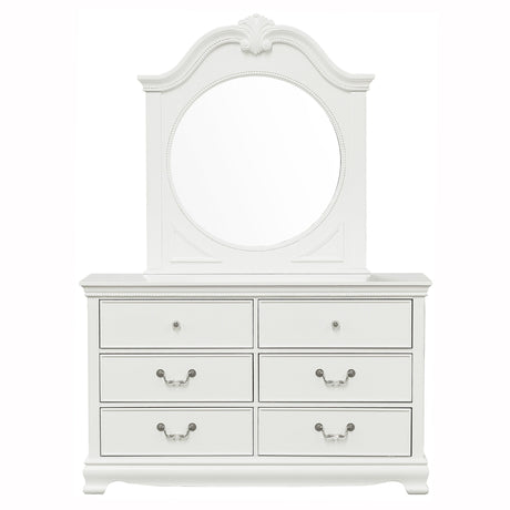 Lucida White Mirror (Mirror Only) by Homelegance at Eve Furniture