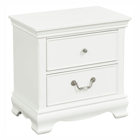 Lucida White Nightstand by Homelegance at Eve Furniture