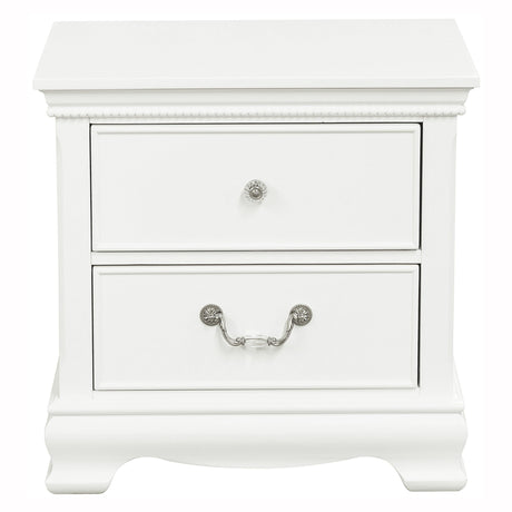 Lucida White Nightstand by Homelegance at Eve Furniture