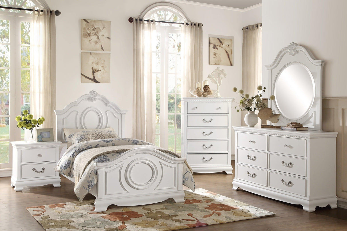 Lucida White Panel Youth Bedroom Set by Homelegance at Eve Furniture
