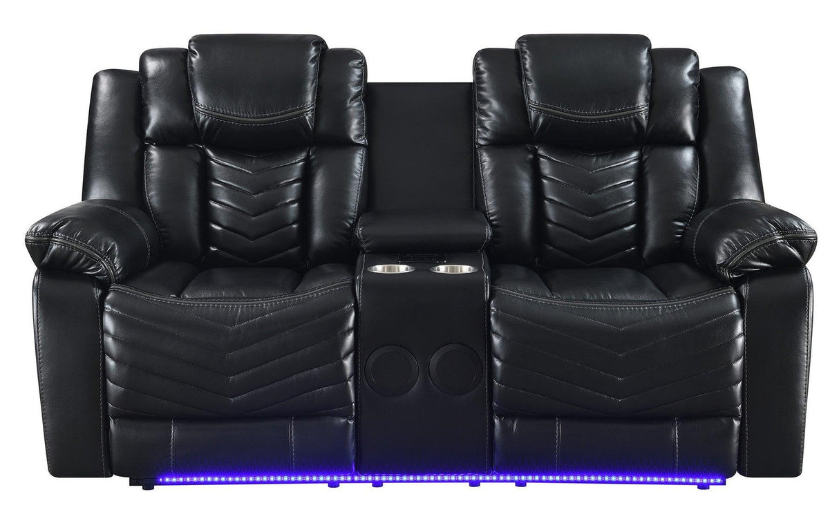 Lucky Charm Black Reclining Living Room Set by New Era Innovations at Eve Furniture
