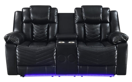 Lucky Charm Black Reclining Living Room Set by New Era Innovations at Eve Furniture
