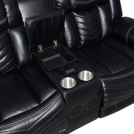 Lucky Charm Black Reclining Living Room Set by New Era Innovations at Eve Furniture