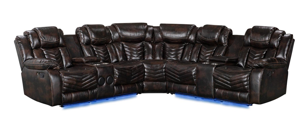 Lucky Charm Brown Sectional by New Era Innovations at Eve Furniture