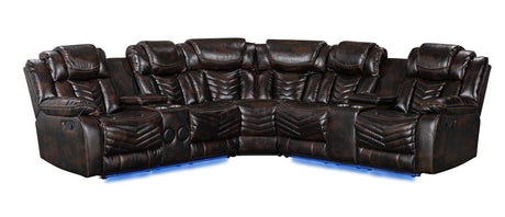 Lucky Charm Brown Sectional by New Era Innovations at Eve Furniture