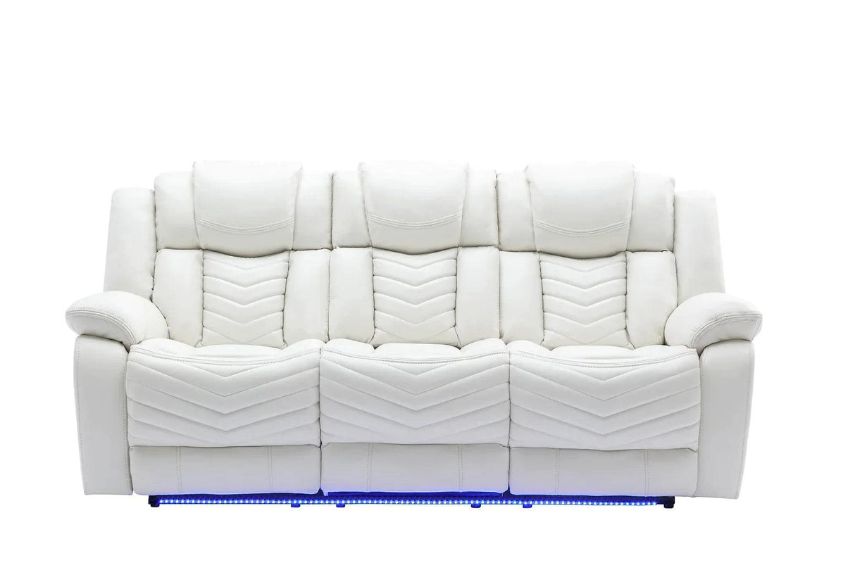 Lucky Charm White Reclining Living Room Set by New Era Innovations at Eve Furniture