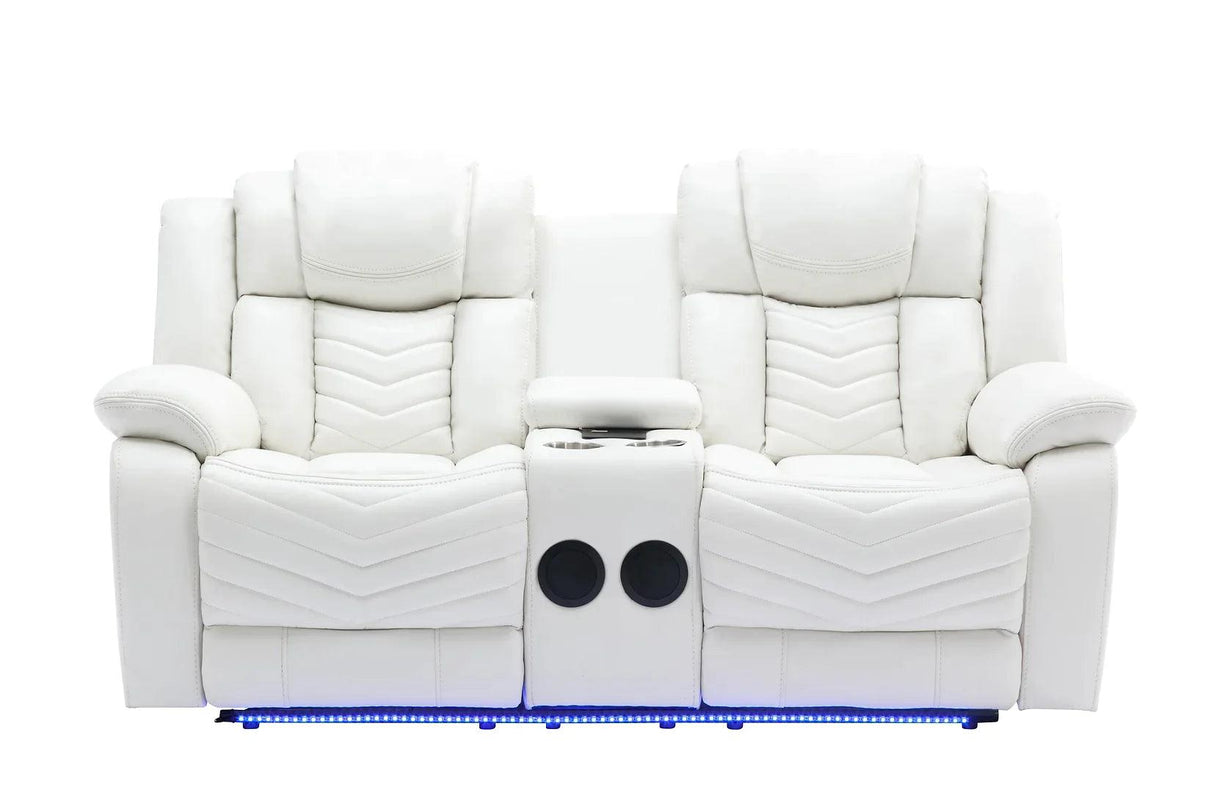 Lucky Charm White Reclining Living Room Set by New Era Innovations at Eve Furniture