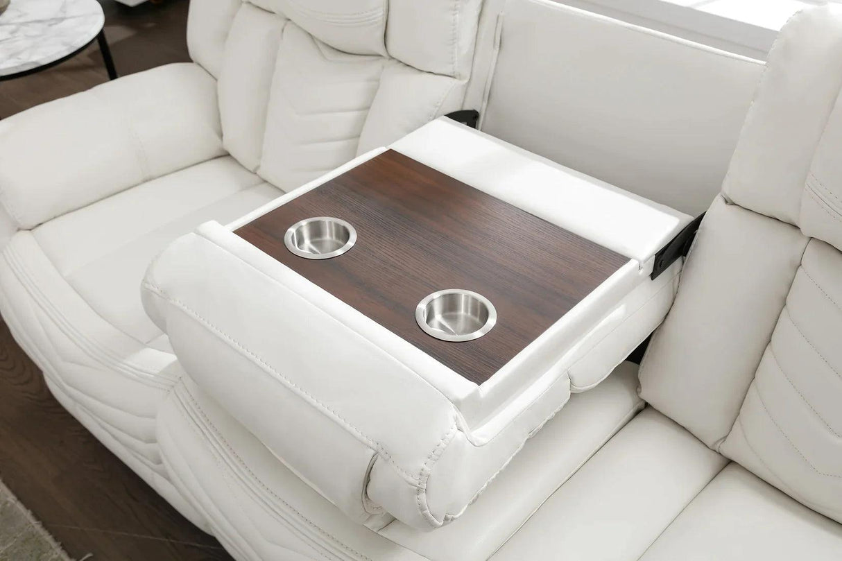 Lucky Charm White Reclining Living Room Set by New Era Innovations at Eve Furniture