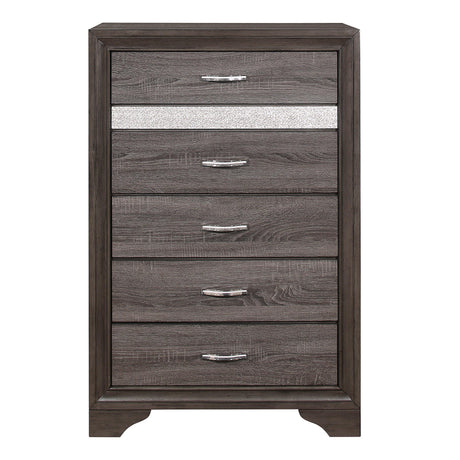 Luster Gray Chest by Homelegance at Eve Furniture