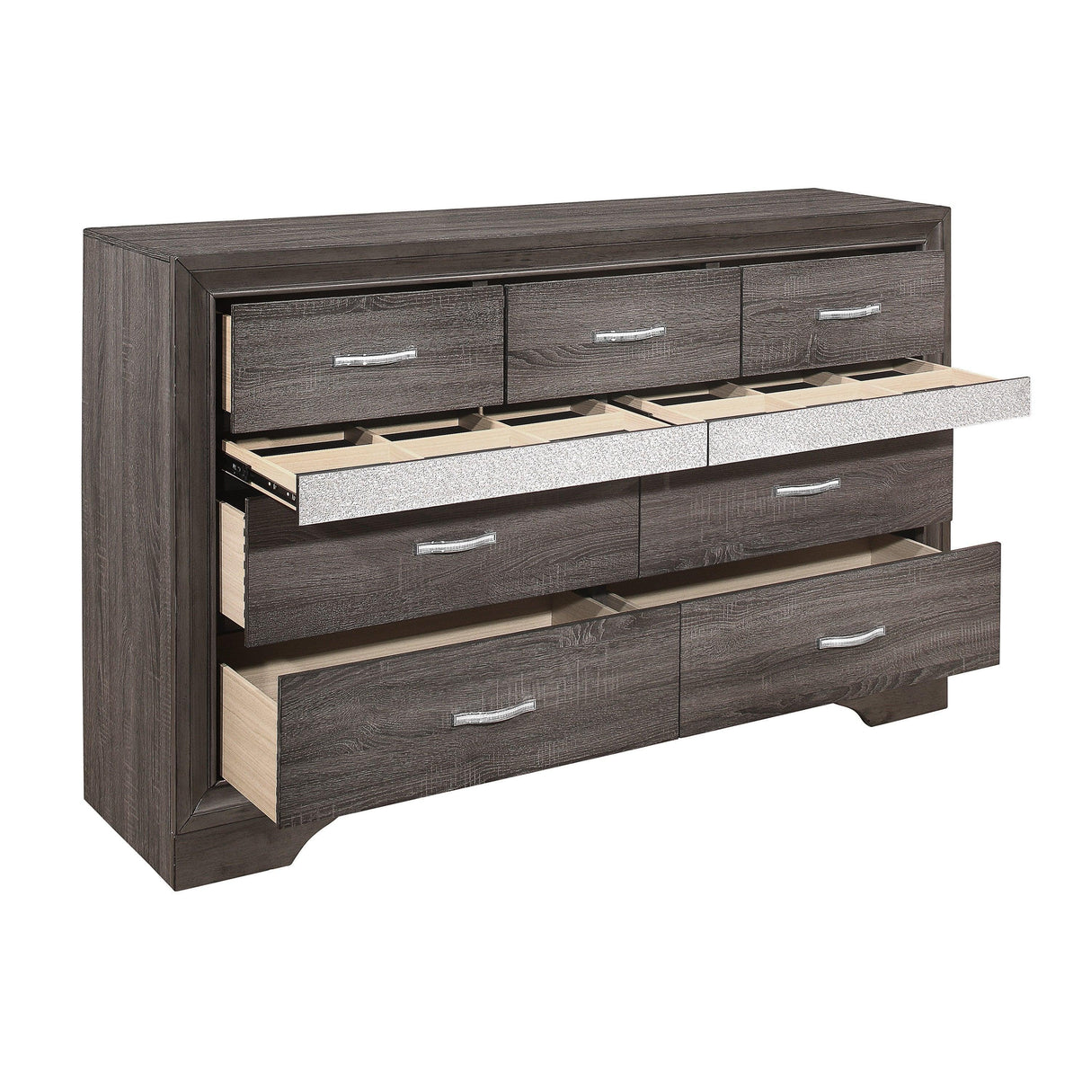 Luster Gray Dresser by Homelegance at Eve Furniture