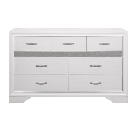 Luster White Dresser by Homelegance at Eve Furniture