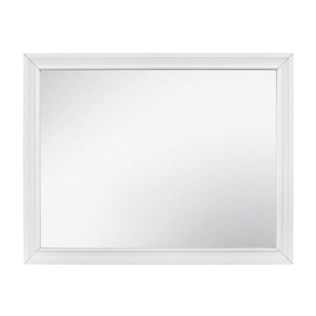 Luster White Mirror (Mirror Only) by Homelegance at Eve Furniture
