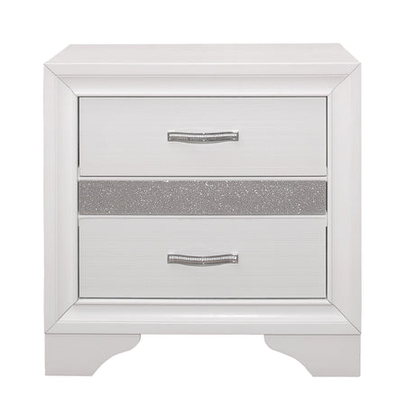 Luster White Nightstand by Homelegance at Eve Furniture