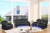 Luz Black 3-Piece Reclining Living Room Set by Happy Homes at Eve Furniture