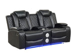 modern black leather sofa